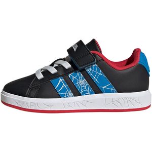ADIDAS - Grand Court Spider-Man - Sneakers - Zwart - Synthetisch Materiaal