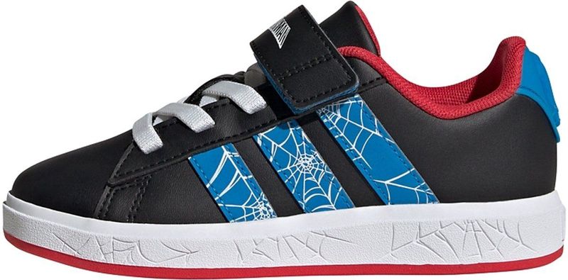 ADIDAS - Grand Court Spider-Man - Sneakers - Zwart - Synthetisch Materiaal