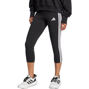 adidas - Sportswear Essentials 3-Stripes Legging - Dames - Zwart - 93% Katoen / 7% Elastaan