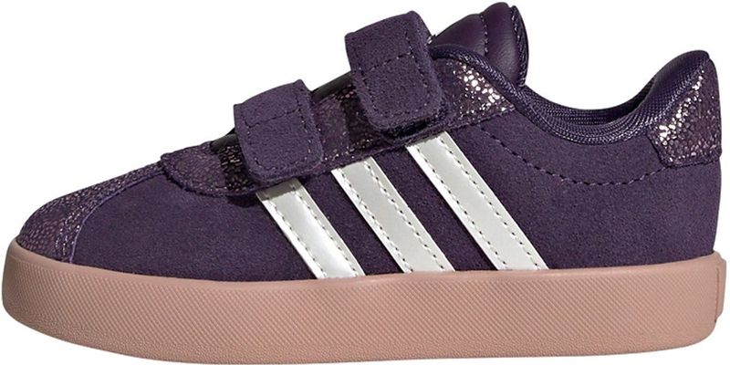 adidas Uniseks-Baby VL COURT 3.0 SHOES INFANTS, Aurora Plum/Zero Metalic/Pink Gum, 25 EU