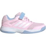 adidas Uniseks-Kind Speedcourt Kids Indoor Shoes, Clear Pink/Cloud White/Glow Blue, 33 1/2 EU