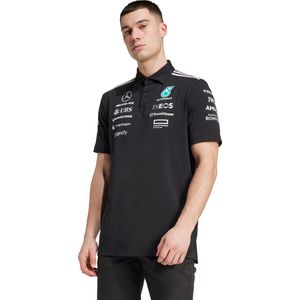 Adidas - Mercedes Tm Amg Petronas F1 Team Poloshirt - Groen - Polyester Katoen - Gerecycled