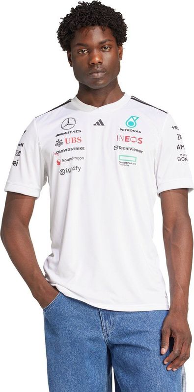 adidas - Mercedes AMG Petronas F1 Driver Jersey - Wit - Gerecycled Materiaal