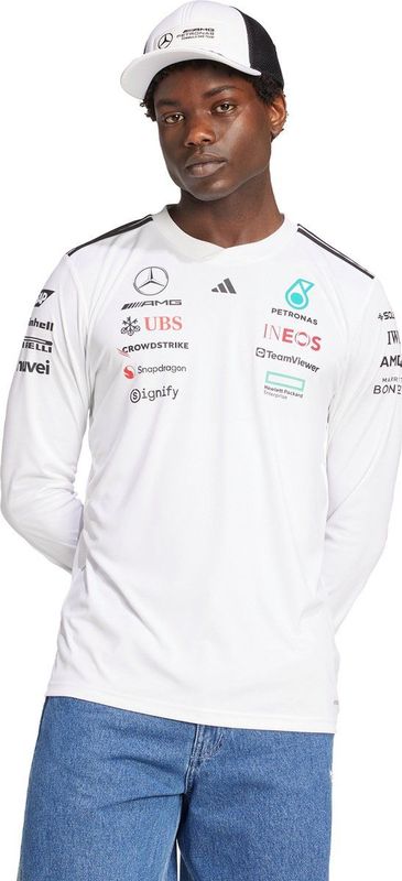 adidas - MERCEDES - AMG PETRONAS FORMULA ONE TEAM DRIVER SHIRT - Heren - Wit