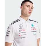 adidas - Mercedes AMG Petronas F1 Team - Poloshirt - Wit - Polyester en Katoen