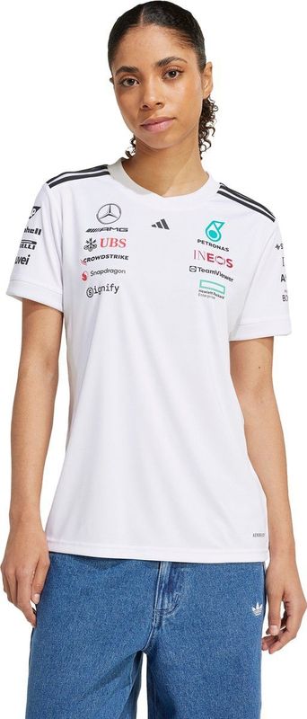 adidas - MERCEDES - AMG PETRONAS FORMULA ONE TEAM DRIVER SHIRT - Dames - Wit
