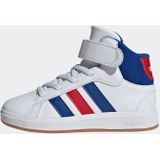 adidas - Sportswear Grand Court Mid - Sneakers - Wit - Kobaltblauw - Rood