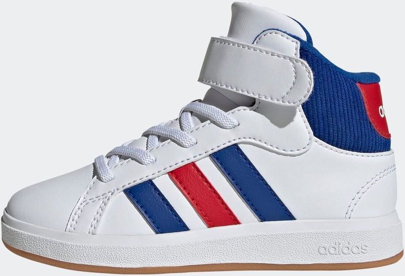 adidas - Sportswear Grand Court Mid - Sneakers - Wit - Kobaltblauw - Rood