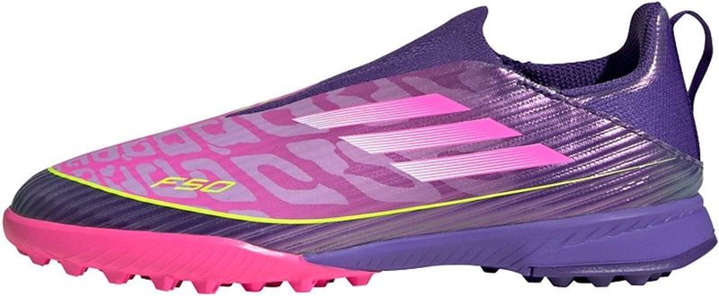 adidas - F50 LEAGUE Laceless Turf - Voetbalschoenen - Paars - Kinderen