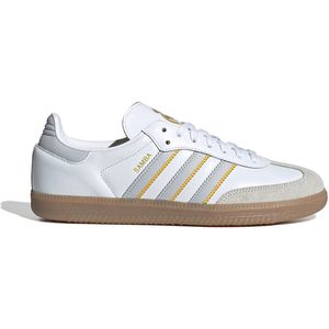 adidas - Samba - Sneakers - Wit Lichtgrijs Geel - Leren Bovenwerk