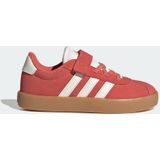 adidas - VL Court 3.0 - Schoenen - Rood - Suède Bovenwerk - Klittenbandsluiting