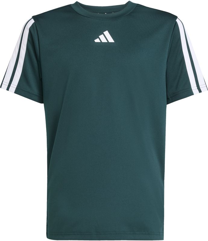 Adidas - Training Essentials 3-Stripes T-Shirt - Zwart - Gerecycled PET