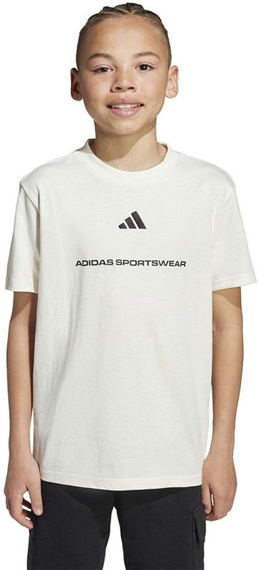 adidas - Sportswear B SJ T - T-shirt - Offwhite - Regular Fit - 100% Katoen