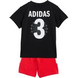 adidas - T-Shirt en Korte Broek - Katoen - Zwart met Spider-Man