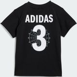 adidas - Babyset - T-shirt en Korte Broek - Zwart en Rood - Katoen