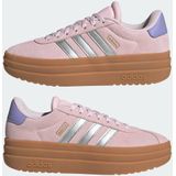 adidas Uniseks-Kind VL COURT BOLD SHOES JUNIOR, Clear Pink/Silver Metallic/Gold Metallic, 37 1/3 EU