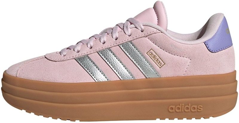adidas Uniseks-Kind VL COURT BOLD SHOES JUNIOR, Clear Pink/Silver Metallic/Gold Metallic, 37 1/3 EU
