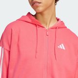 adidas Sportswear Essentials 3-Stripes French Terry Ritshoodie - Dames - Roze