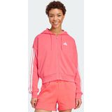 adidas Sportswear Essentials 3-Stripes French Terry Ritshoodie - Dames - Roze