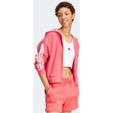 adidas Sportswear Essentials 3-Stripes French Terry Ritshoodie - Dames - Roze