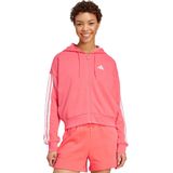 adidas Sportswear Essentials 3-Stripes French Terry Ritshoodie - Dames - Roze