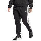 Adidas - Essentials 3 Stripes Fleece Joggers - Zwart - Katoenmix