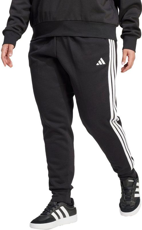 Adidas - Essentials 3 Stripes Fleece Joggers - Zwart - Katoenmix
