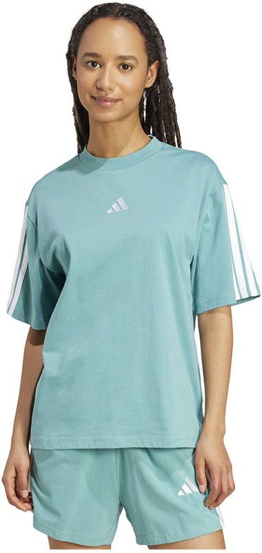 adidas - T-shirt - Wit - Katoen - 3 Bar Logo