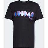 adidas - T-shirt - Zwart - 70% Polyester 30% Viscose