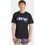 adidas - T-shirt - Zwart - 70% Polyester 30% Viscose