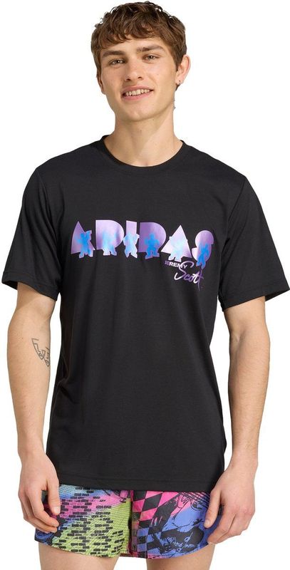 adidas - T-shirt - Zwart - 70% Polyester 30% Viscose