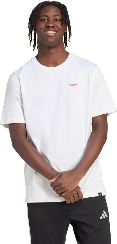 adidas - Graphic Vlag - T-shirt - Wit - Katoen