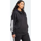 Adidas - Essentials 3 Stripes Fleece Hoodie - Zwart - Gerecycled Materiaal