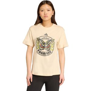 adidas - X FARM Graphic - T-shirt - Beige - Dames