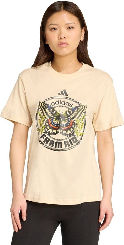 adidas - X FARM Graphic - T-shirt - Beige - Dames