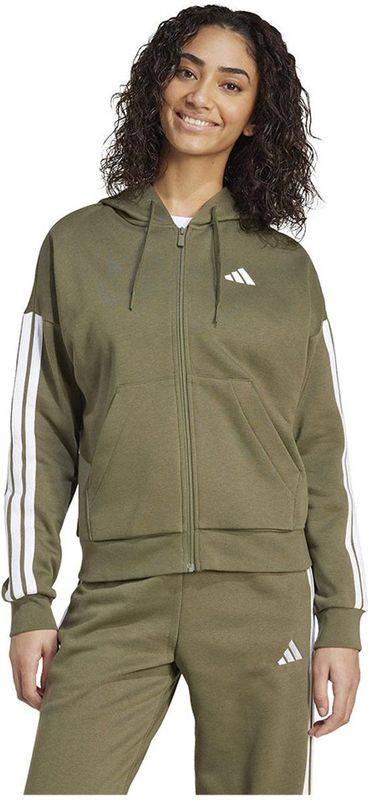 ADIDAS - Essentials - Sweatvest - Olijfgroen - Sportief