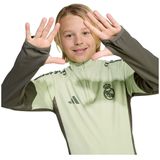 adidas - Real Madrid Trainingstrui 1/4-Zip - Lichtgroen Grijs - Kids