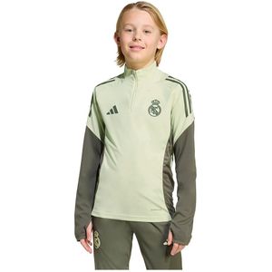 adidas - Real Madrid Trainingstrui 1/4-Zip - Lichtgroen Grijs - Kids