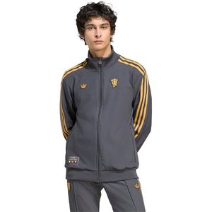 adidas - Manchester United Terrace Icons - Trainingsjack - Donkergrijs - Goud