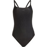 adidas - Sportswear Iconisea Ribbed Padded Thin Straps Badpak - Dames - Zwart