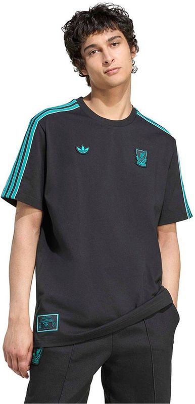 adidas - Liverpool Terrace Icons - T-Shirt - Zwart - 100% Gerecycled Polyester