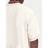 T-shirt - Zwart - Jersey - Geribbelde Kraag - Logoprint