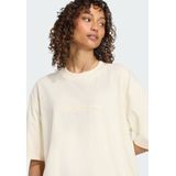 adidas Originals - Essentials Linear - T-Shirt - Cream White - Katoen/Recycled Polyester