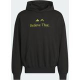 Adidas Anthony Edwards Heren Hoodies - Zwart - Maat: M - Katoen Jersey - Foot Locker