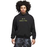 Adidas Anthony Edwards Heren Hoodies - Zwart - Maat: M - Katoen Jersey - Foot Locker