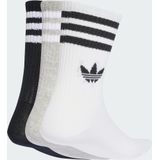 adidas - Mid Cut Crew - Sokken - Wit - Katoenmix - Set van 3 Paar