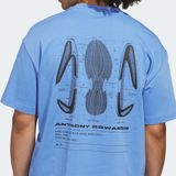 adidas - ANTHONY EDWARDS GFX SCHEMATIC T-SHIRT - Heren - Blauw