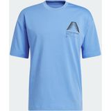 adidas - ANTHONY EDWARDS GFX SCHEMATIC T-SHIRT - Heren - Blauw