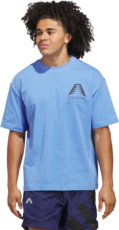 adidas - ANTHONY EDWARDS GFX SCHEMATIC T-SHIRT - Heren - Blauw
