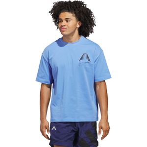 adidas - ANTHONY EDWARDS GFX SCHEMATIC T-SHIRT - Heren - Blauw